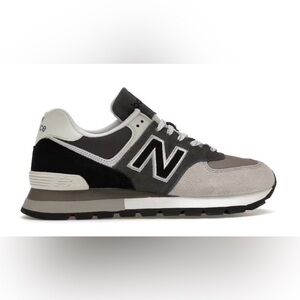 New Balance Men's 574 Rugged Classic Runner in Grey/Black